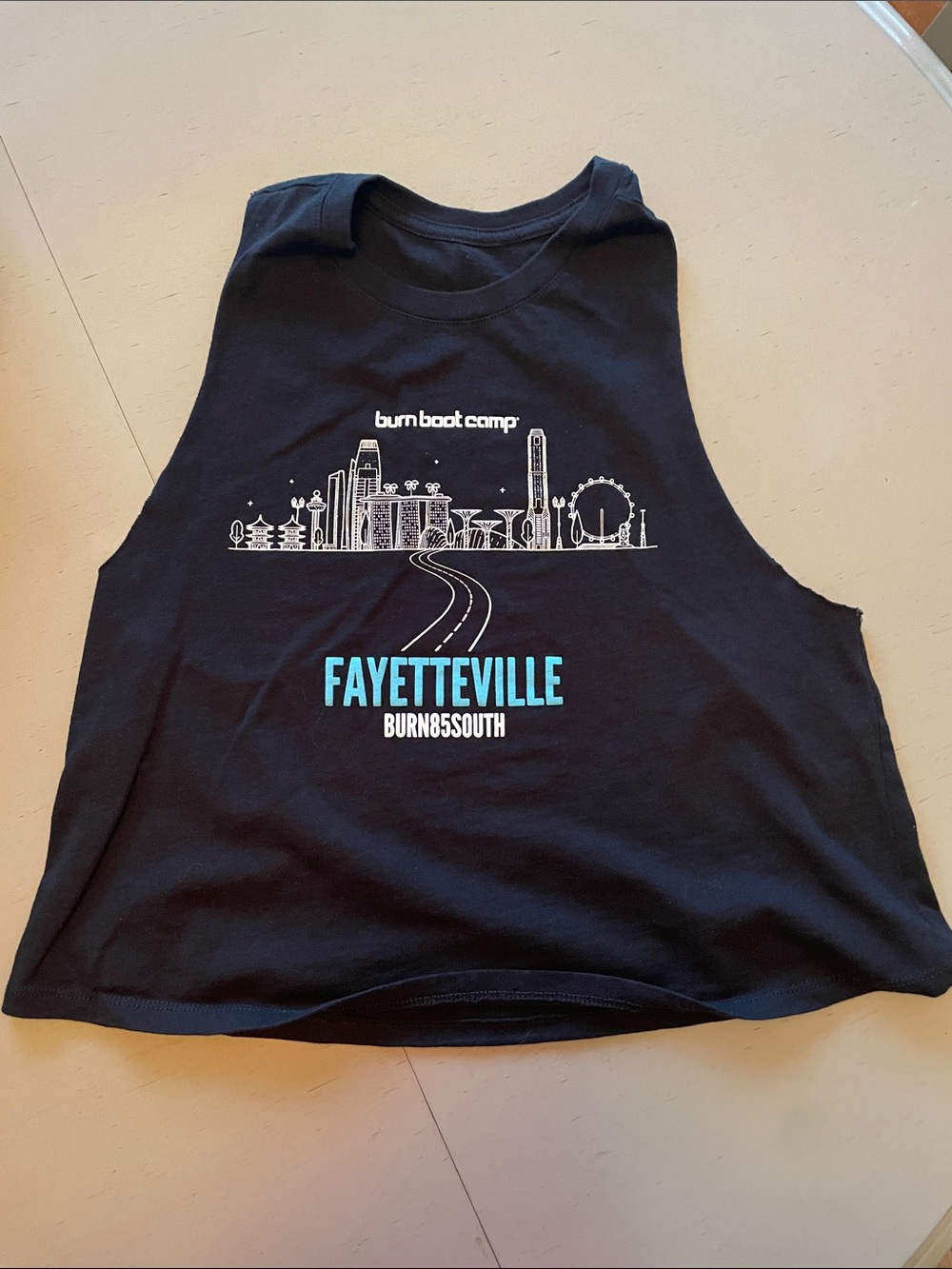 Burn Boot Camp Bootcamp Fayetteville Black Graphic Tank medium